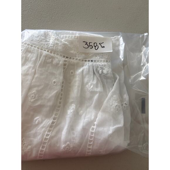 Unsubscribed Tank Top Women Size Small White Semisheer Eyelet Embroidered Floral - Picture 13 of 13